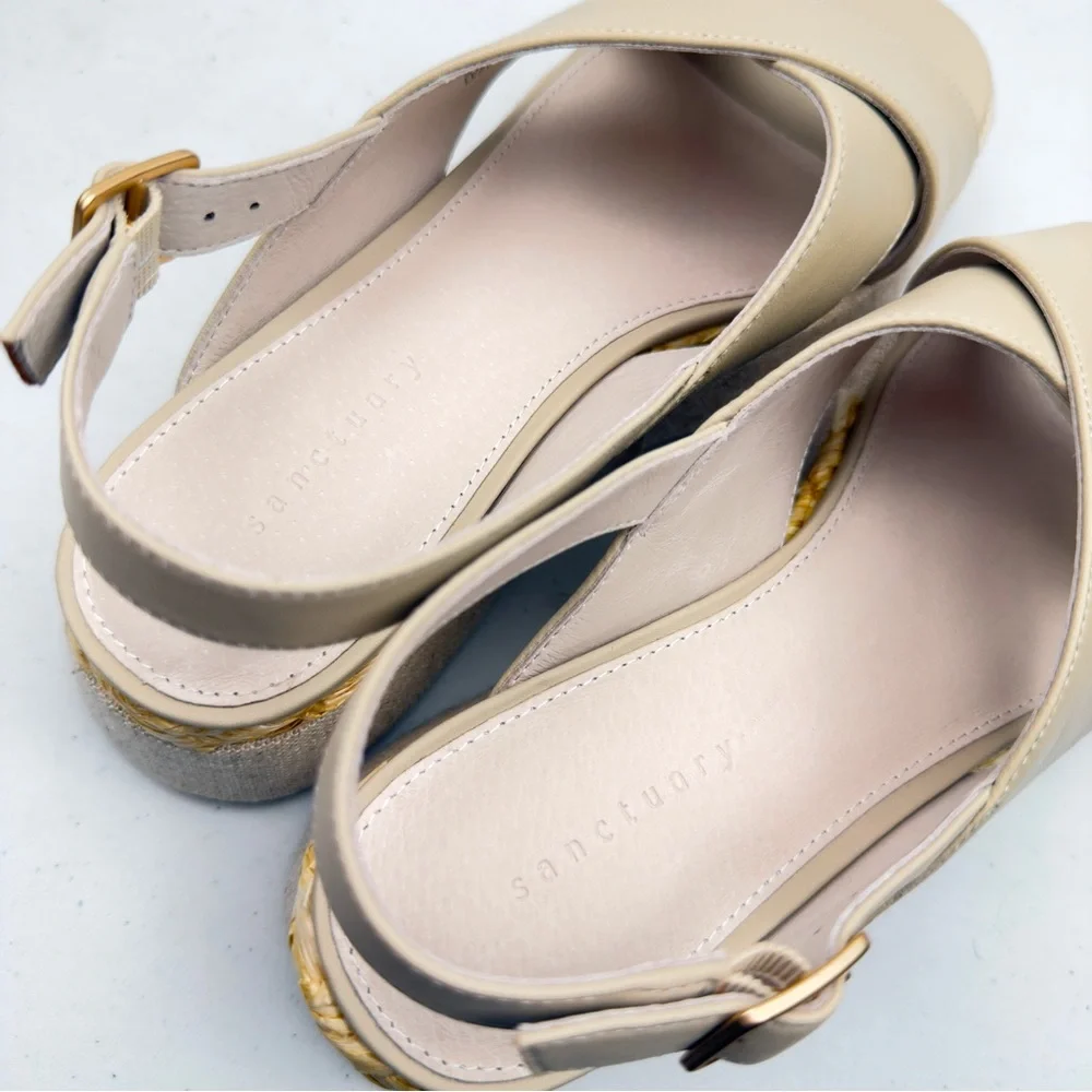 NIB Sanctuary Women's Allsmiles Slip-On Slingback Espadrille Platform Sandal 7M